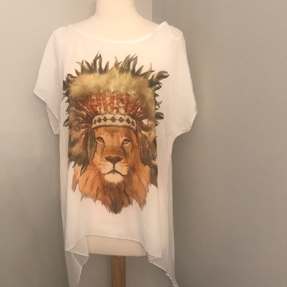Lion Sheer Top